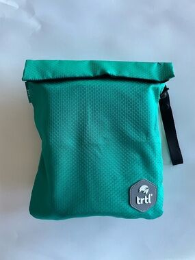 Trtl + Plus Travel Pillow Charcoal Gray with Green Travel Pouch